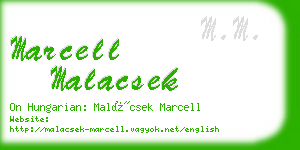 marcell malacsek business card